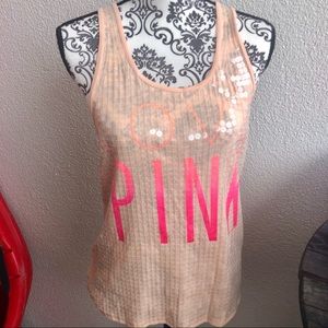 Victoria’s Secret Pink Love Sequins Tank Top